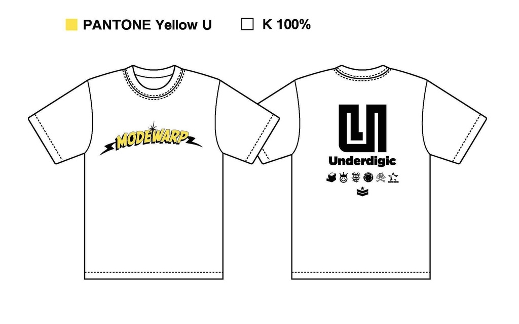 MODEWARP「UNDERDIGIC Tシャツ」