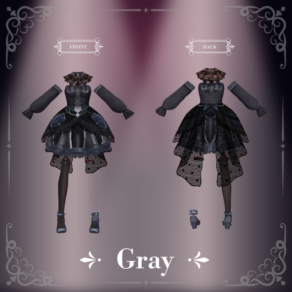 【VRoid衣装】ゴシックプリンセスドレス