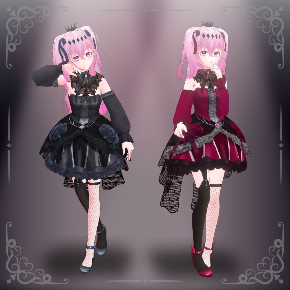 【VRoid衣装】ゴシックプリンセスドレス