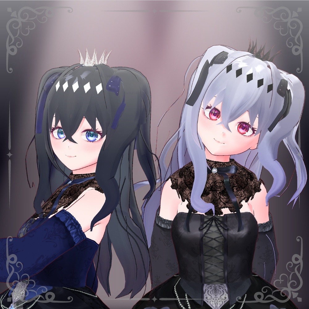 【VRoid】ゴシックプリンセスヘアセット