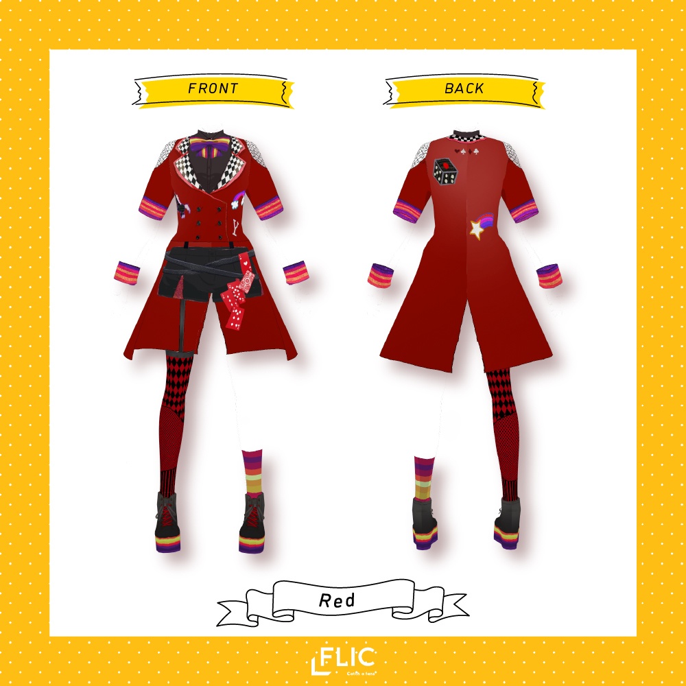 【VRoid衣装】虹色マジシャン風セット