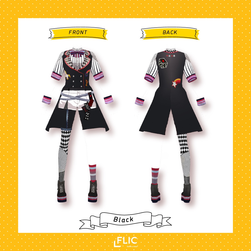 【VRoid衣装】虹色マジシャン風セット