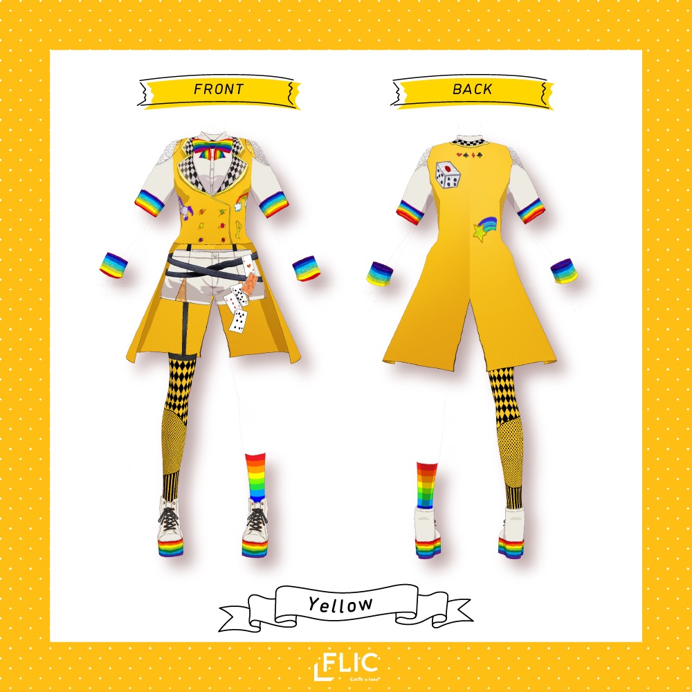 【VRoid衣装】虹色マジシャン風セット