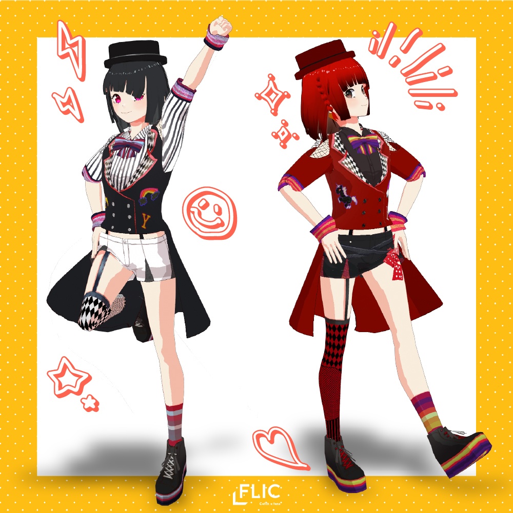 【VRoid衣装】虹色マジシャン風セット