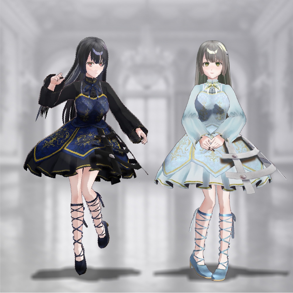 【VRoid衣装】ロイヤルスカイドレス