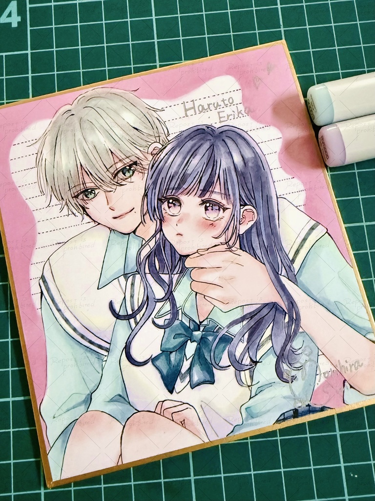 【ミニ色紙】南くんと絵梨花