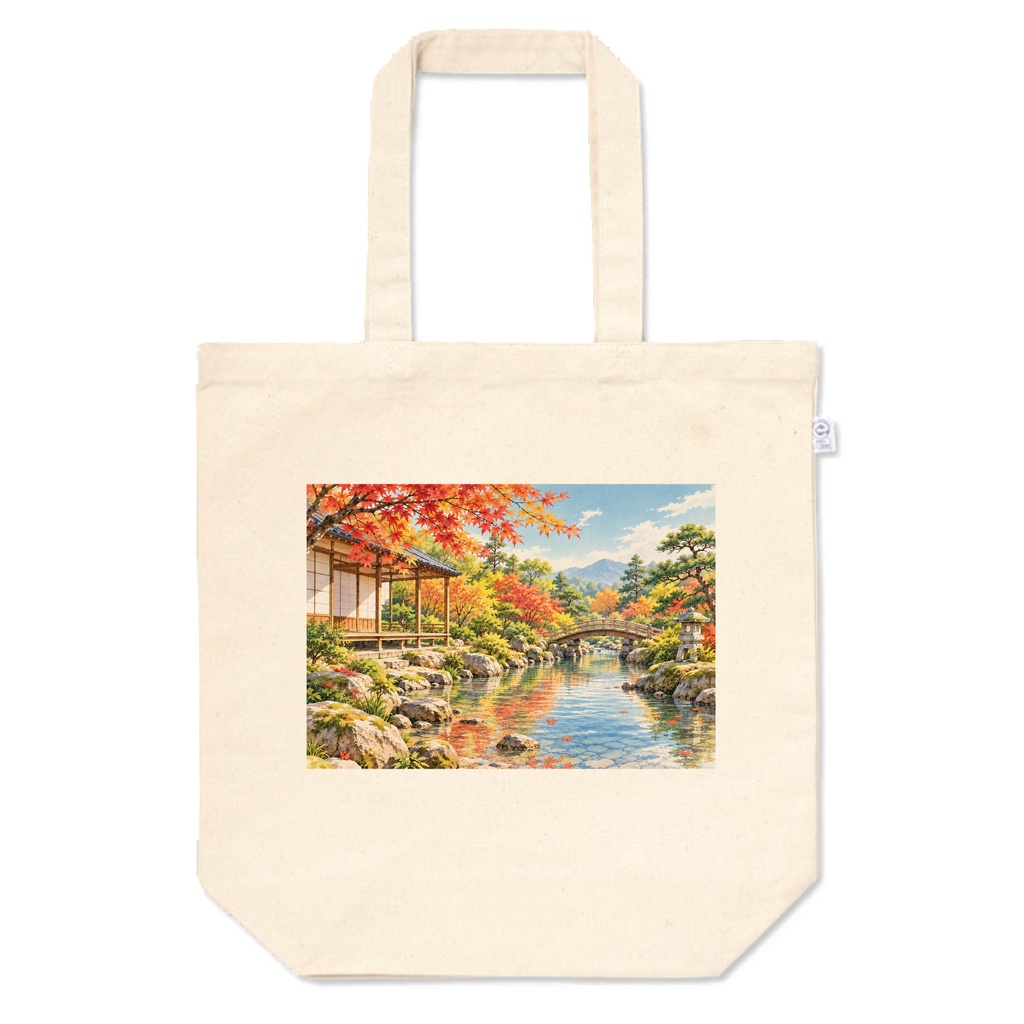 Tote Bag - Japan Garden - Autumn view - トートバッグ- 秋の日本庭園