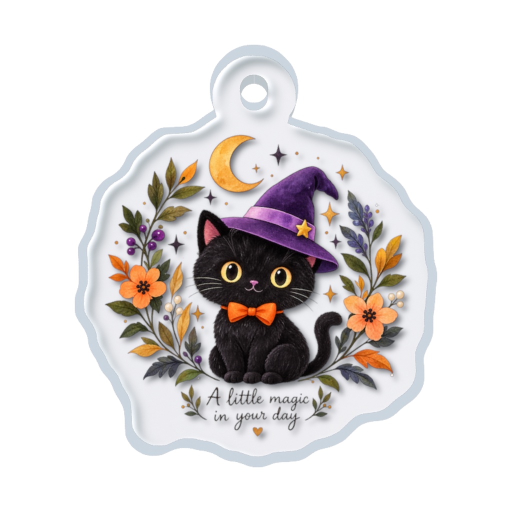 めじるしチャーム-黒猫-ハロウィン