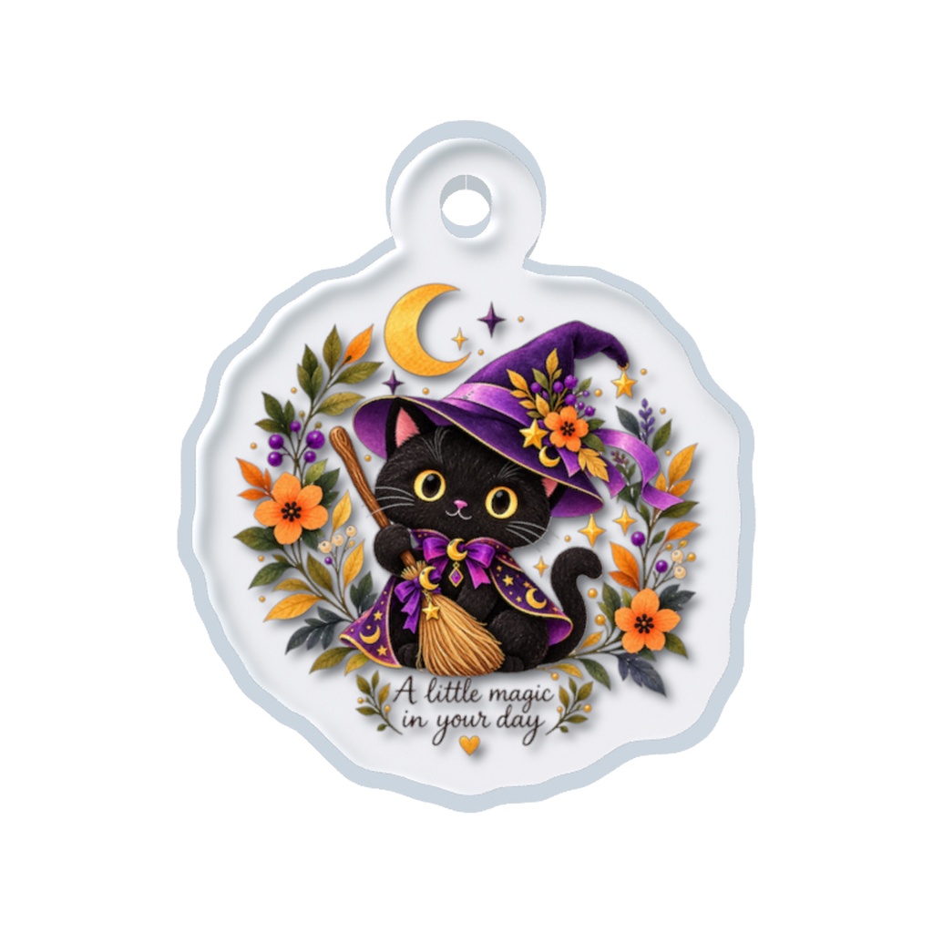 Halloween black cat marker charm-ハロウィン-目印チャーム