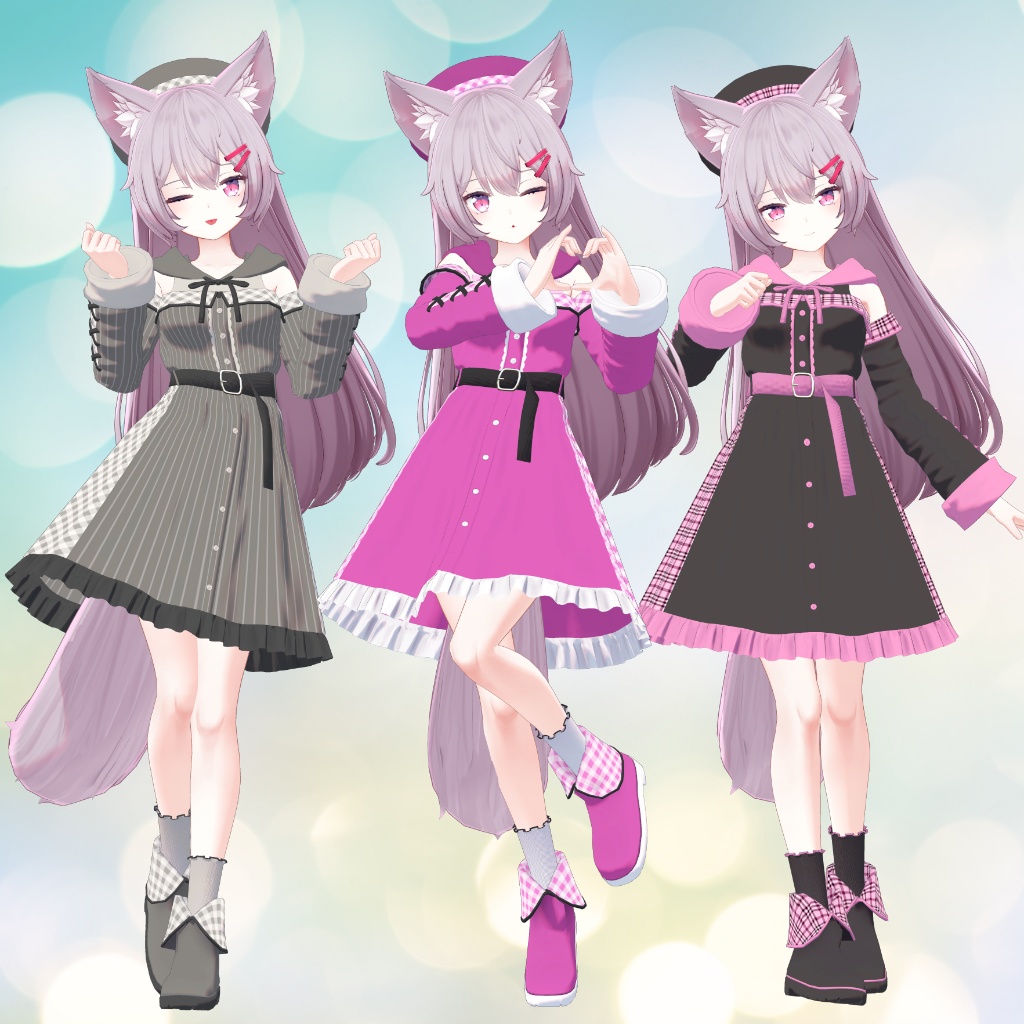 【14アバター対応】衣装3Dモデル『スプリングガール』