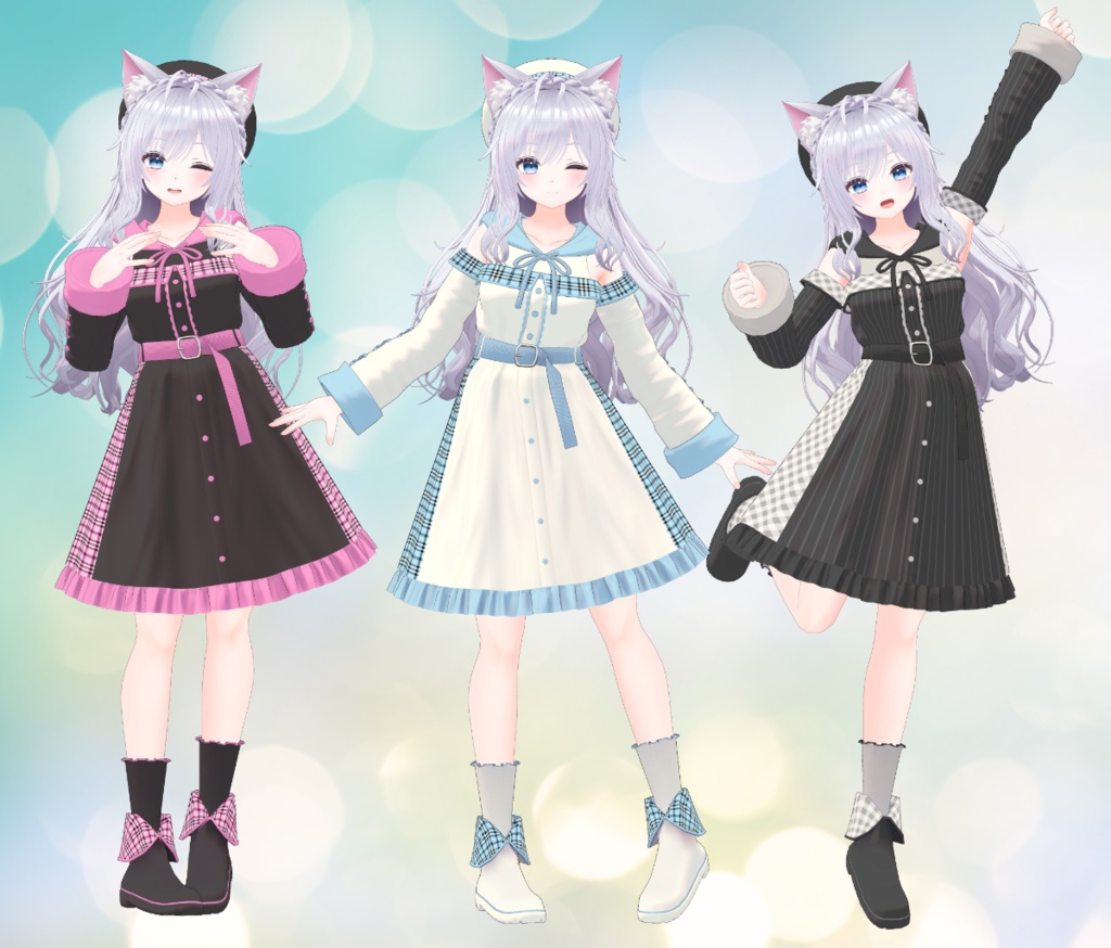 【14アバター対応】衣装3Dモデル『スプリングガール』