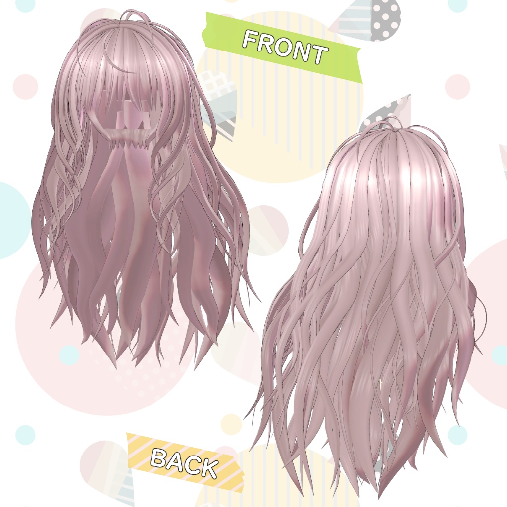 髪型3Dモデル『たっぷりウェーブ』