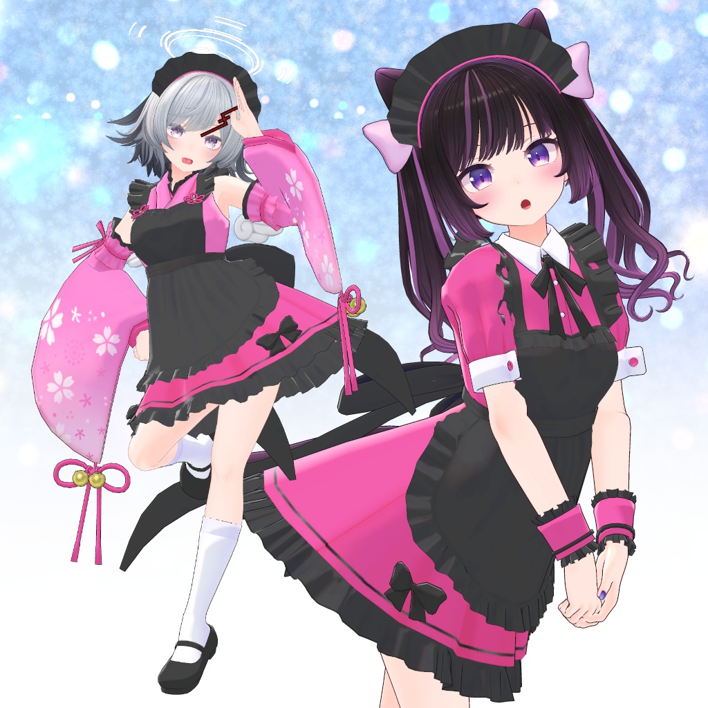 【21アバター対応】衣装3Dモデル『LPメイド服』