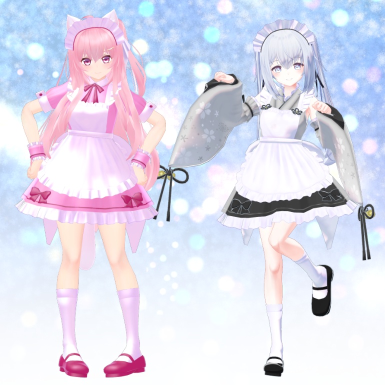 【21アバター対応】衣装3Dモデル『LPメイド服』