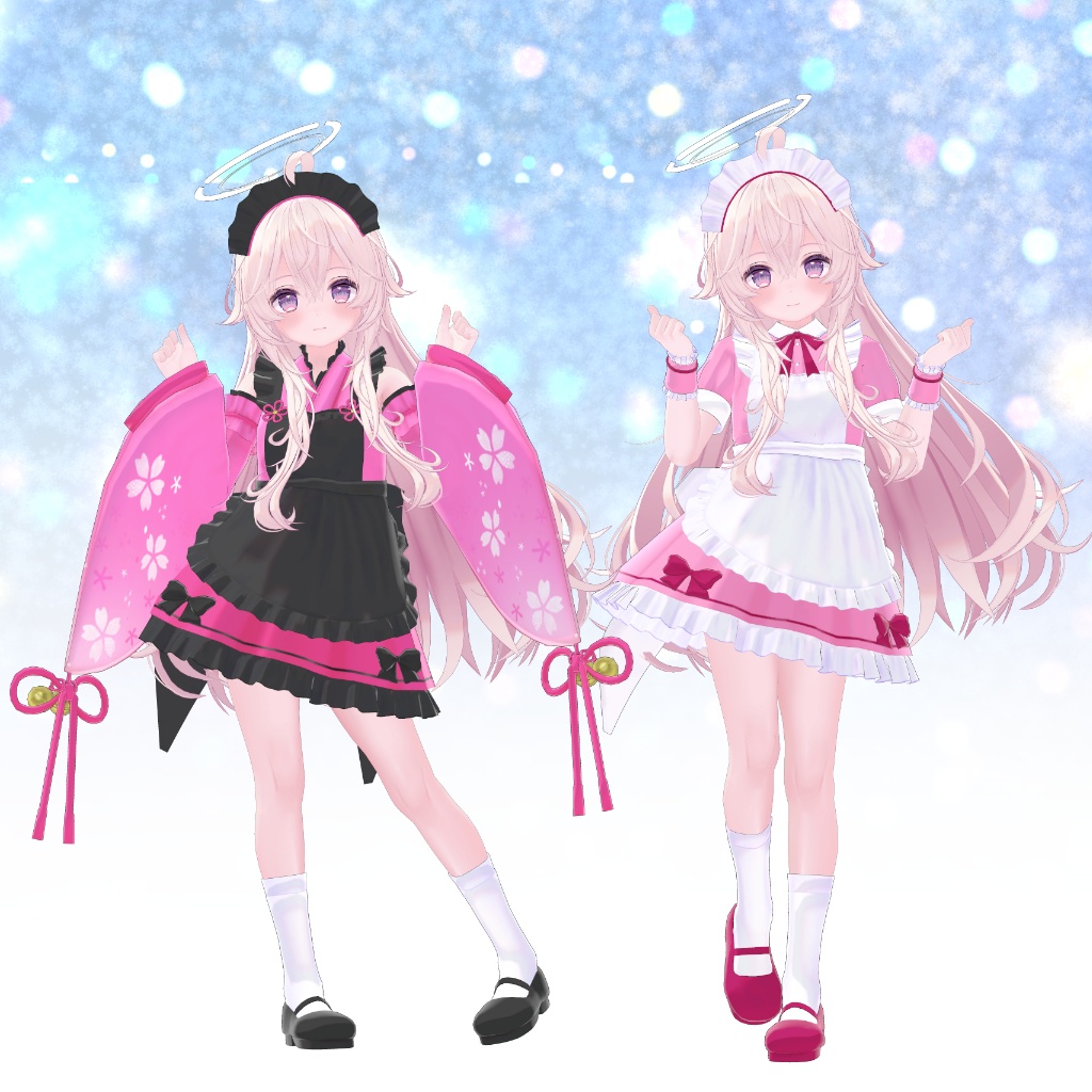 【21アバター対応】衣装3Dモデル『LPメイド服』