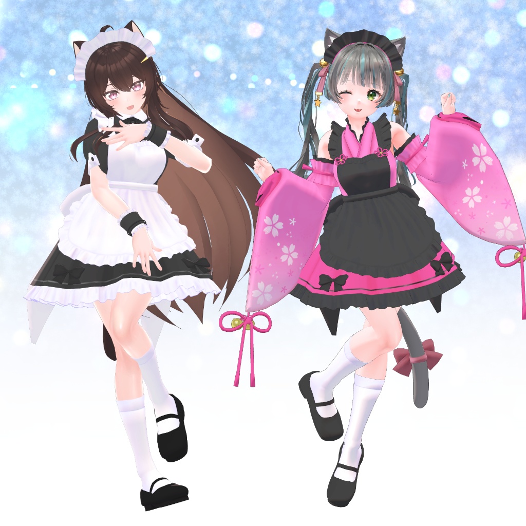 【21アバター対応】衣装3Dモデル『LPメイド服』