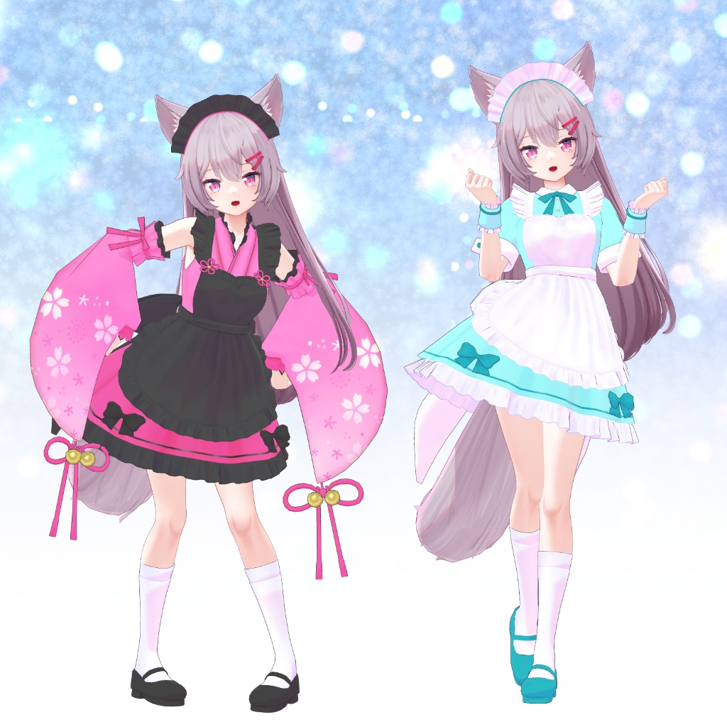 【21アバター対応】衣装3Dモデル『LPメイド服』