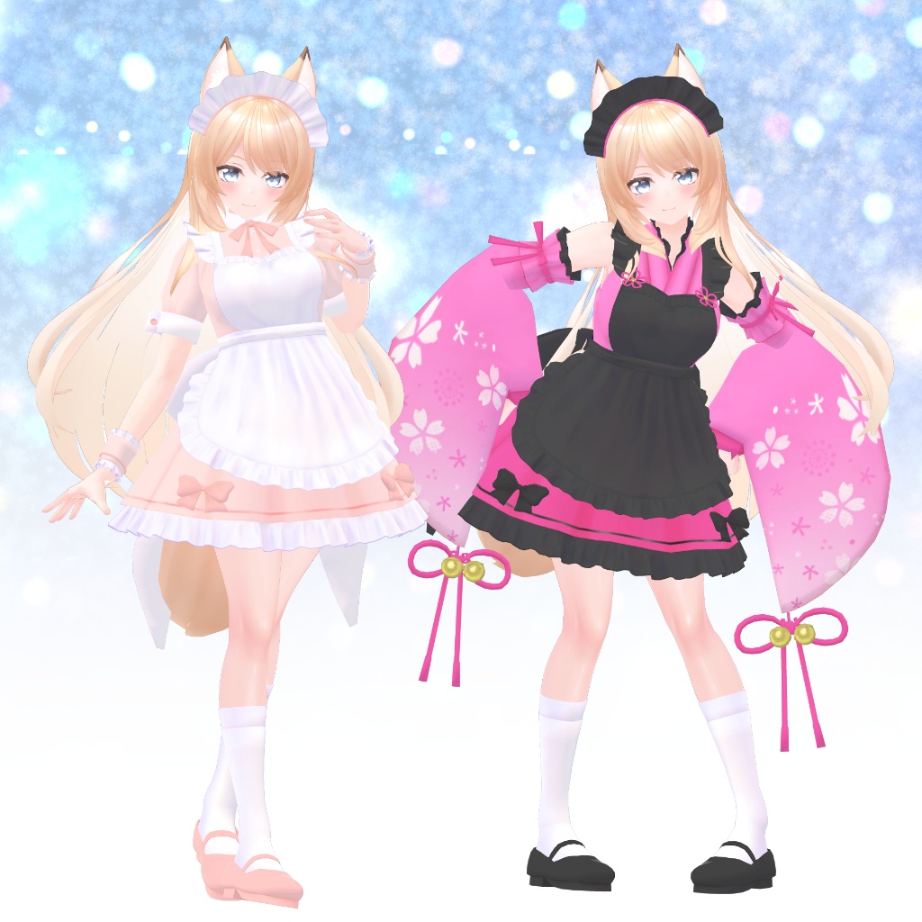 【21アバター対応】衣装3Dモデル『LPメイド服』