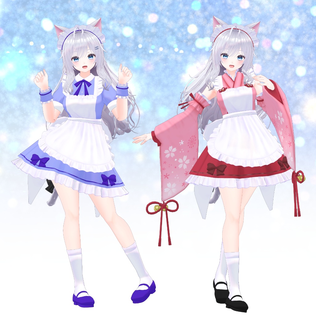 【21アバター対応】衣装3Dモデル『LPメイド服』