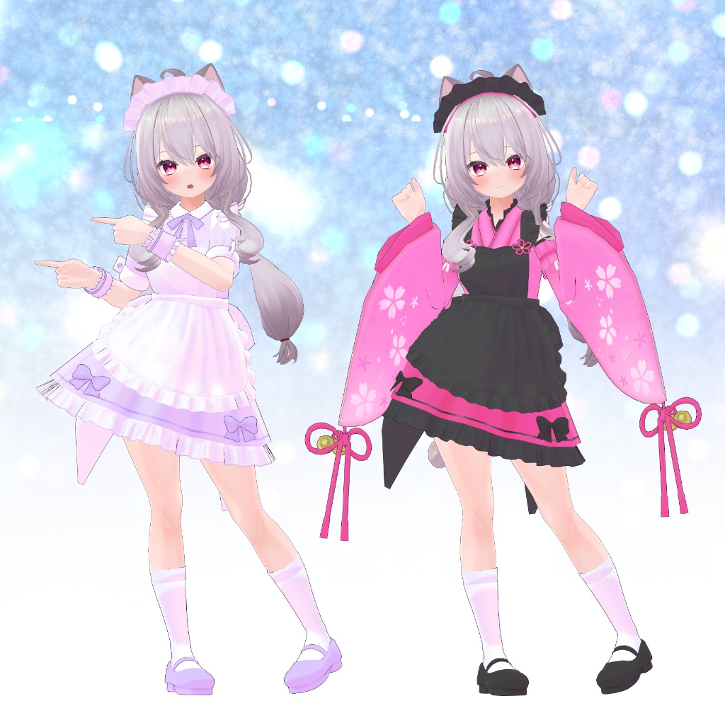【21アバター対応】衣装3Dモデル『LPメイド服』