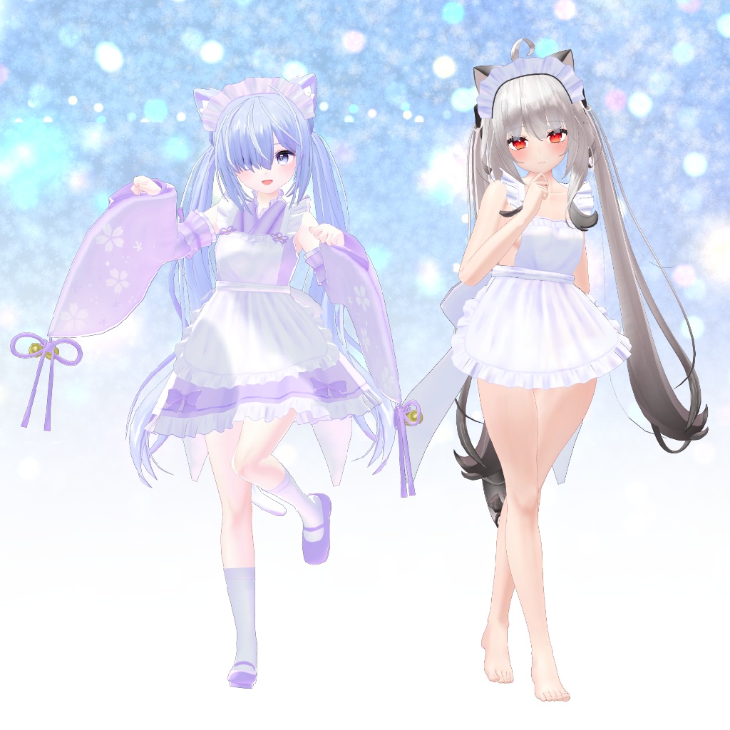 【21アバター対応】衣装3Dモデル『LPメイド服』