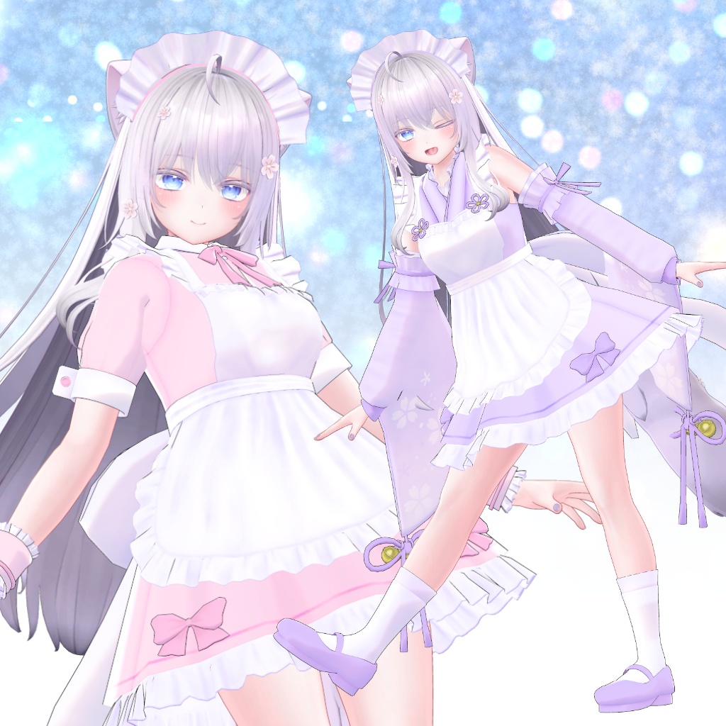 【21アバター対応】衣装3Dモデル『LPメイド服』