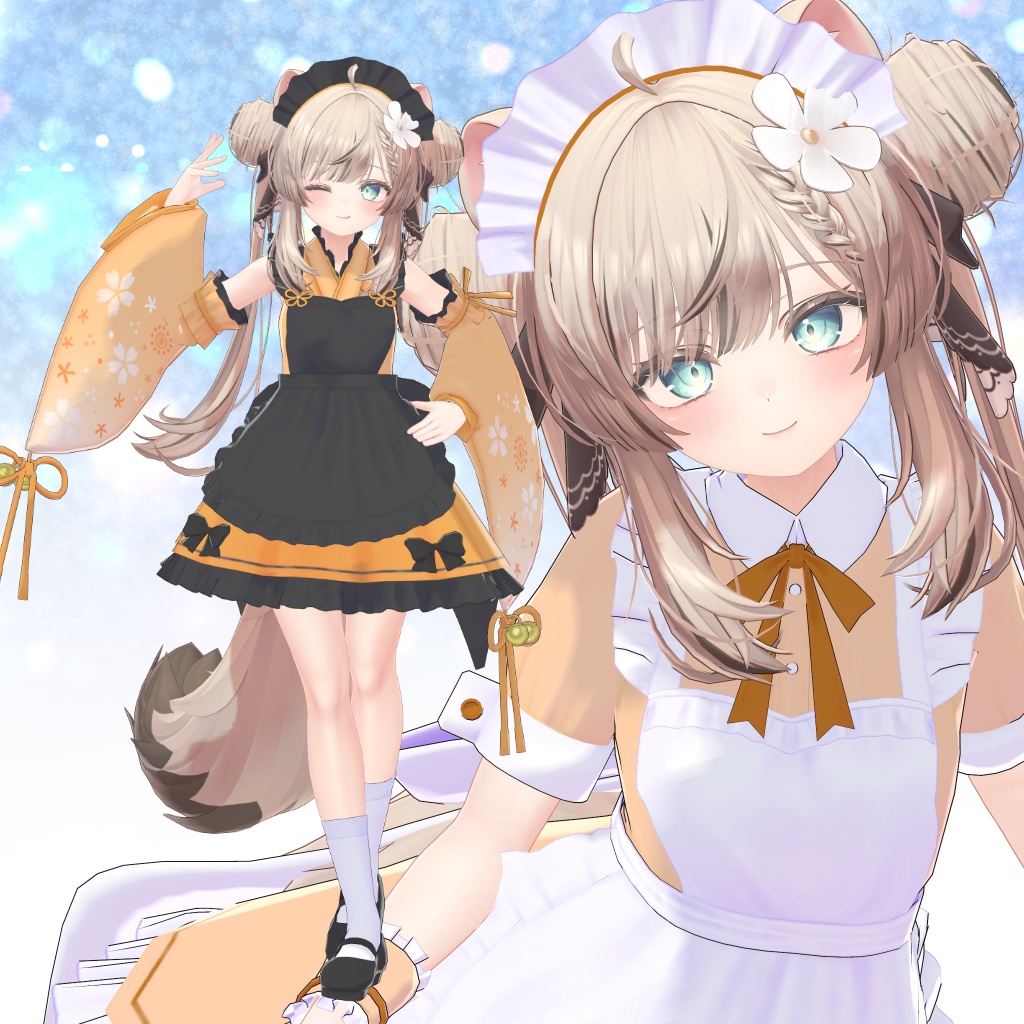 【21アバター対応】衣装3Dモデル『LPメイド服』