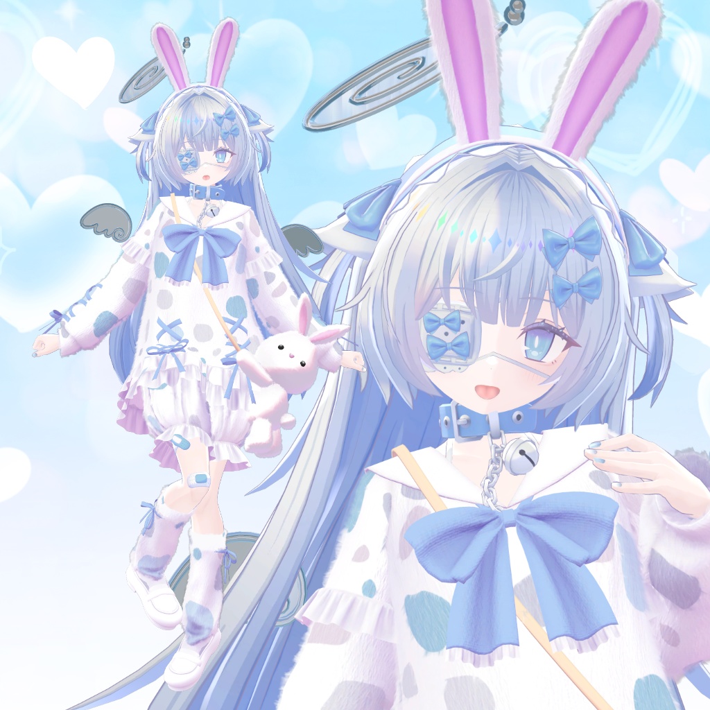 【10アバター対応】衣装3Dモデル『セーラーラビット』