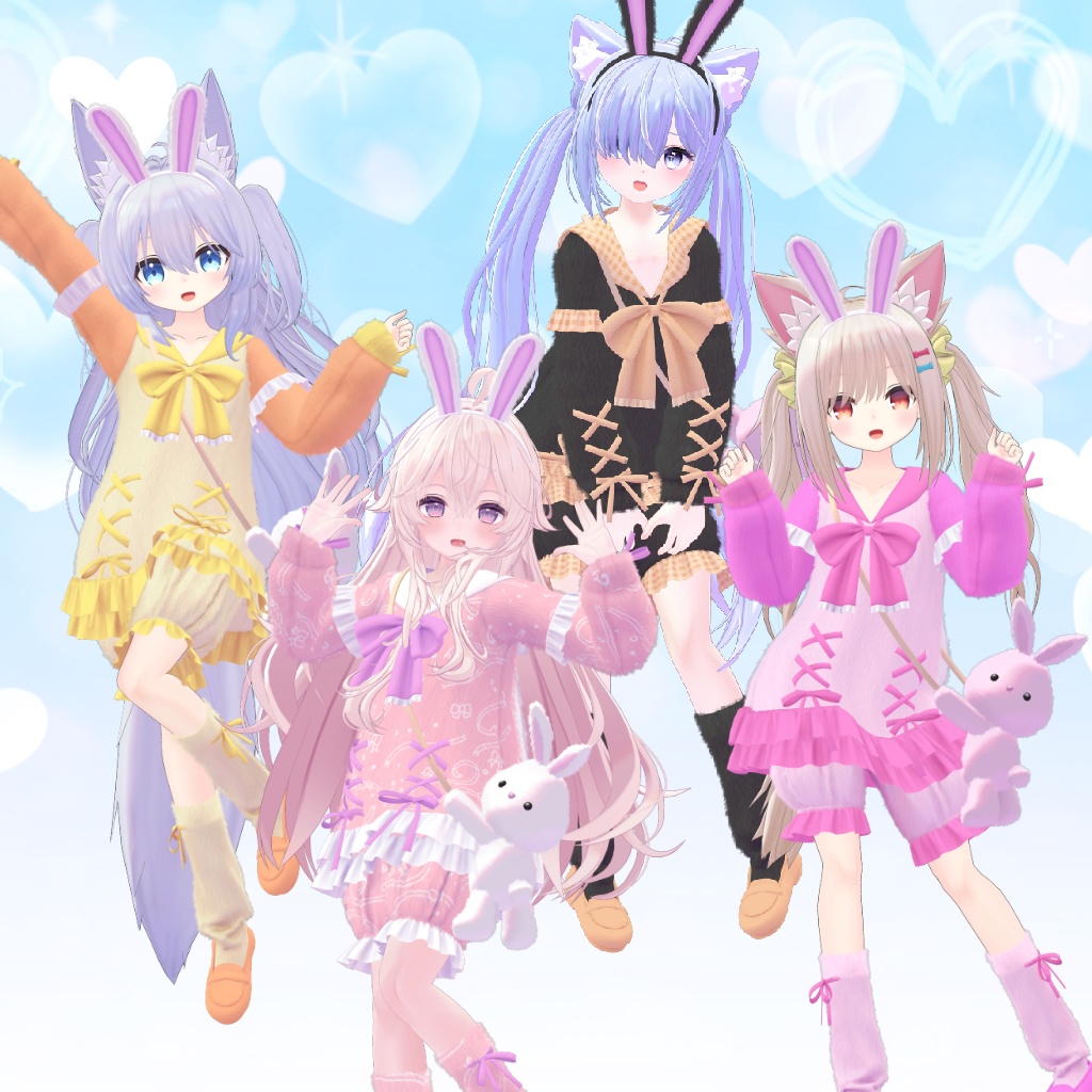 【10アバター対応】衣装3Dモデル『セーラーラビット』