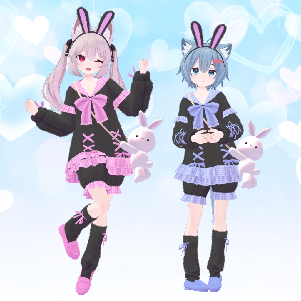 【10アバター対応】衣装3Dモデル『セーラーラビット』