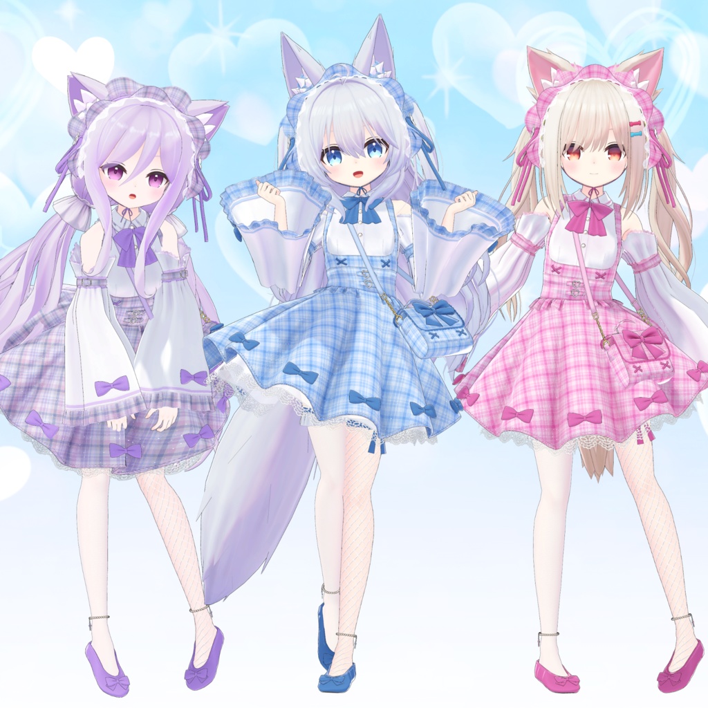 【15アバター対応】衣装3Dモデル『Dreamy Step』