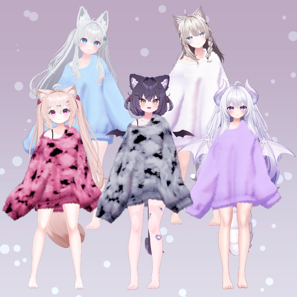 【25アバター対応】衣装3Dモデル『Big Size Relax』