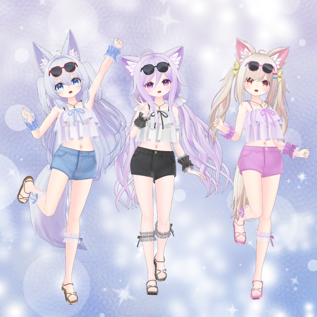 【12アバター対応】衣装3Dモデル『Summer Girl』