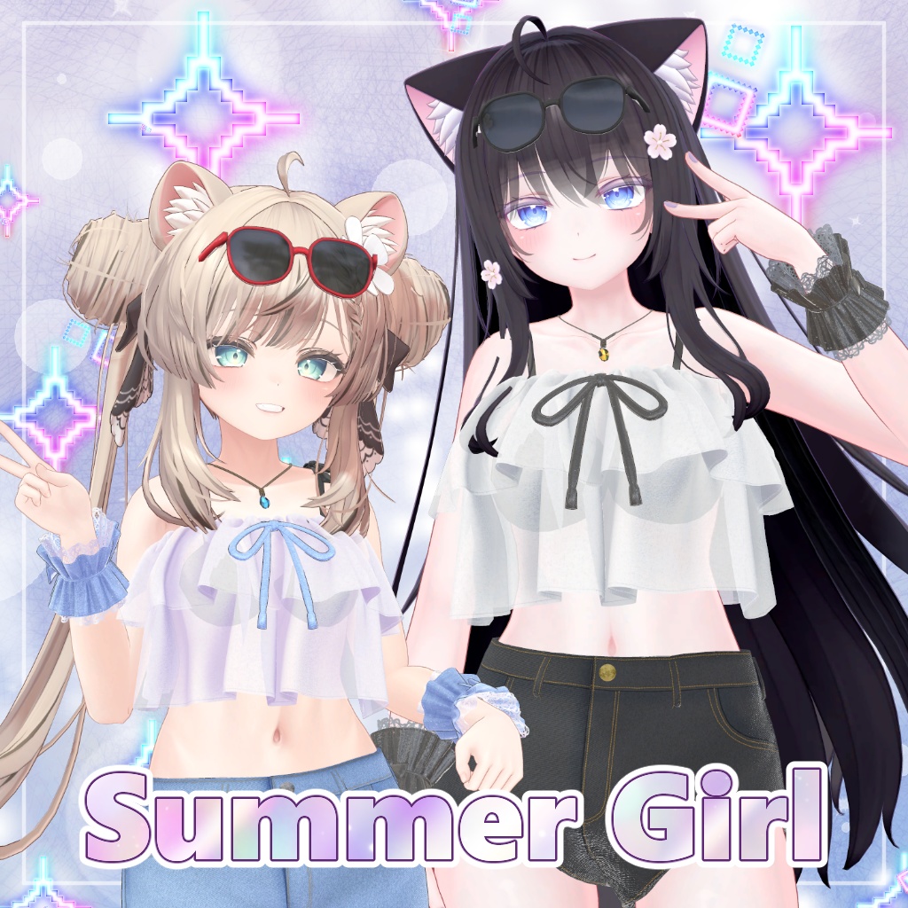 【12アバター対応】衣装3Dモデル『Summer Girl』