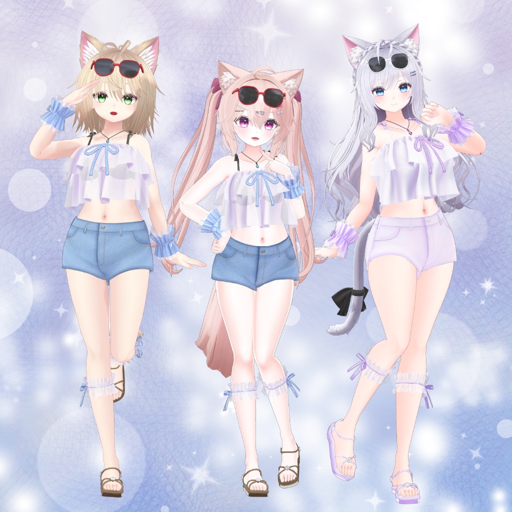 【12アバター対応】衣装3Dモデル『Summer Girl』