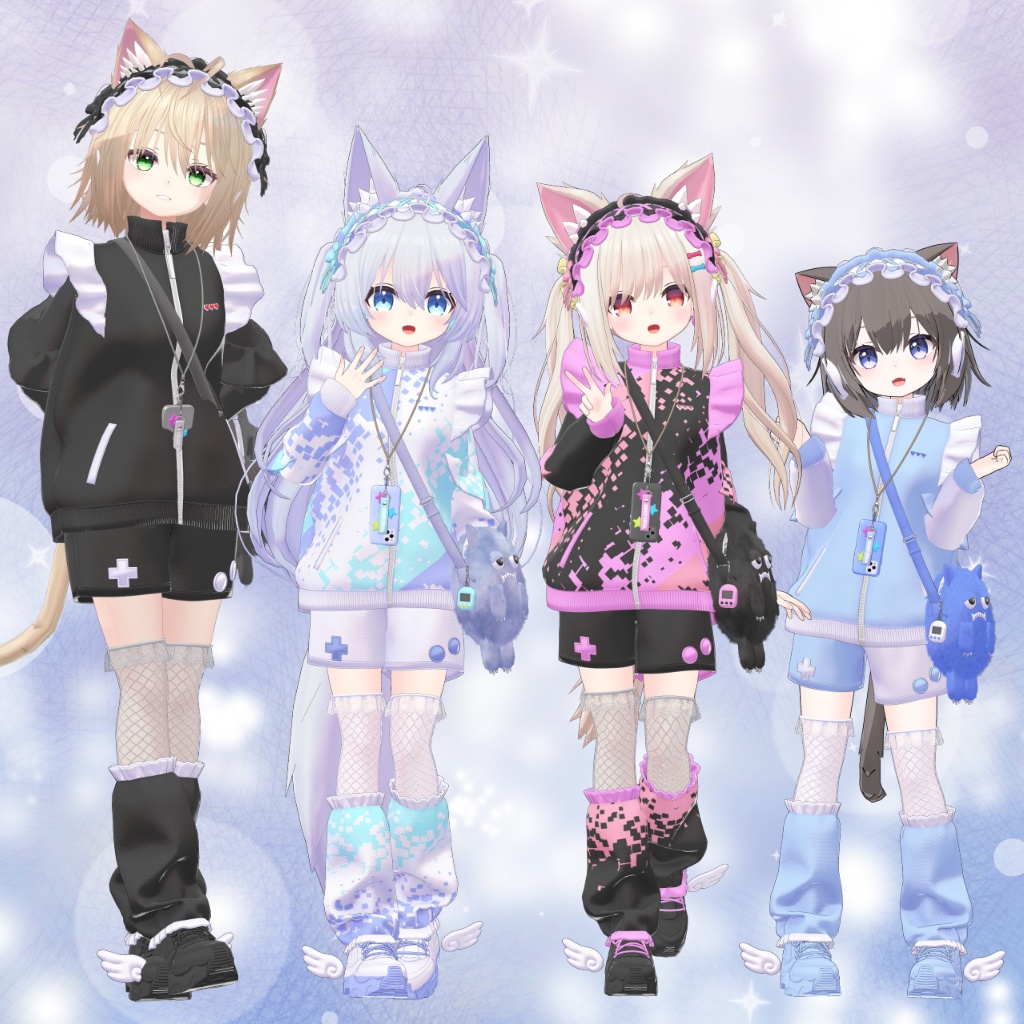 【10アバター対応】衣装3Dモデル『Popping Angel』