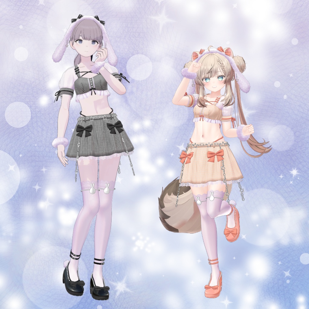 【9アバター対応】衣装3Dモデル『Twinkle Rabbit』