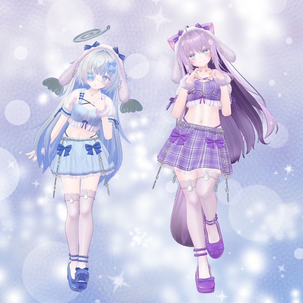 【9アバター対応】衣装3Dモデル『Twinkle Rabbit』