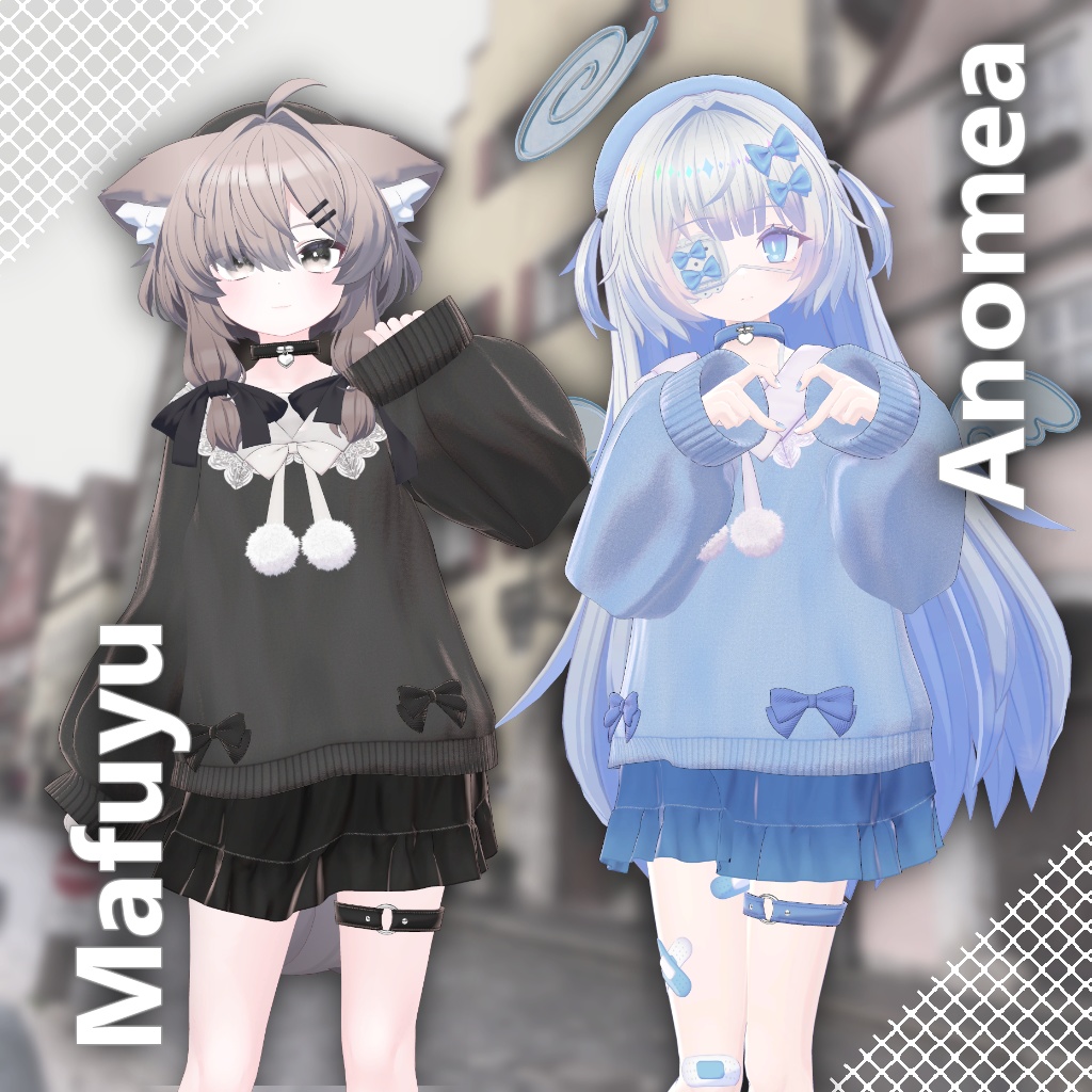 【13アバター対応】衣装3Dモデル『Cozy Puff』