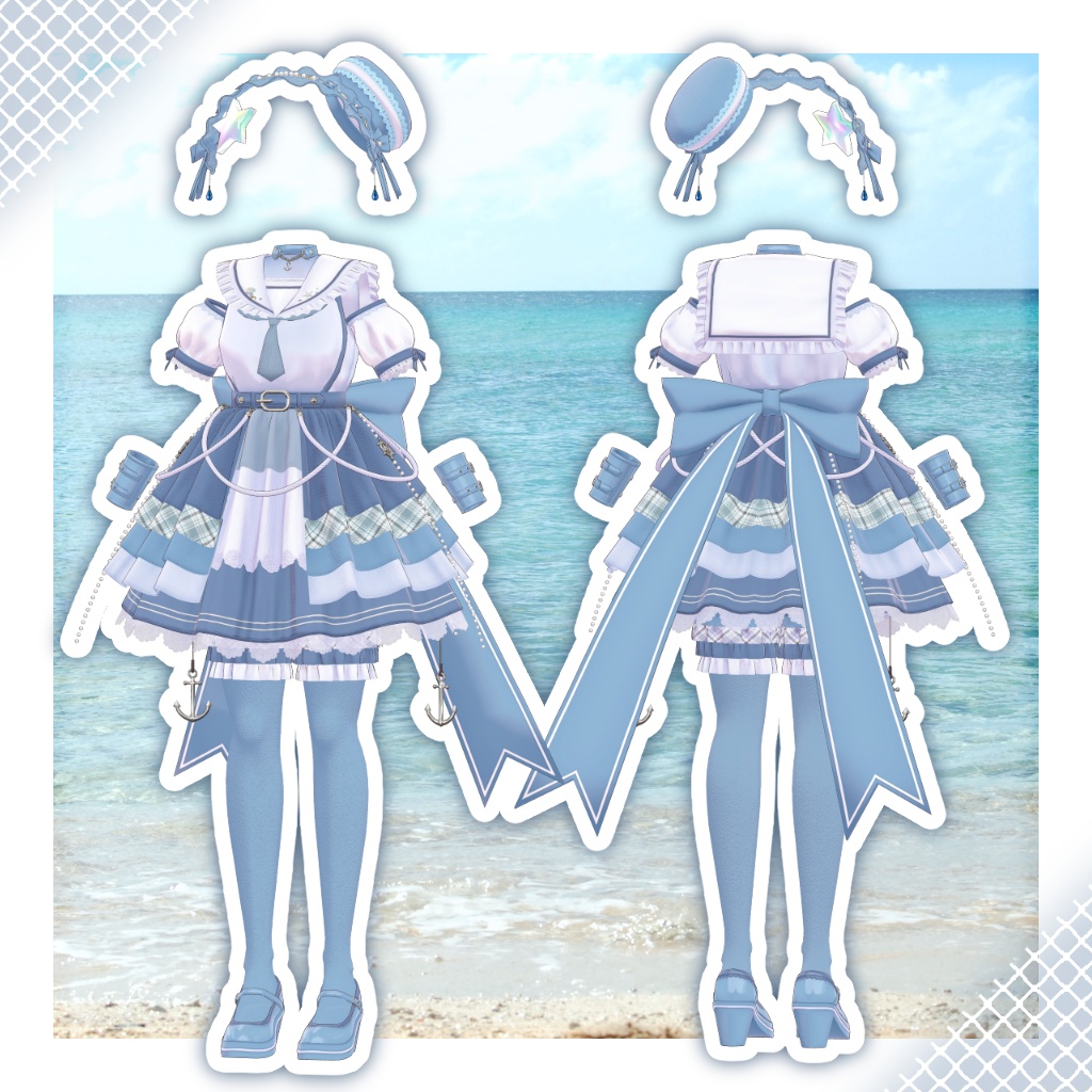 【16アバター対応】衣装3Dモデル『Mariner Voyage』