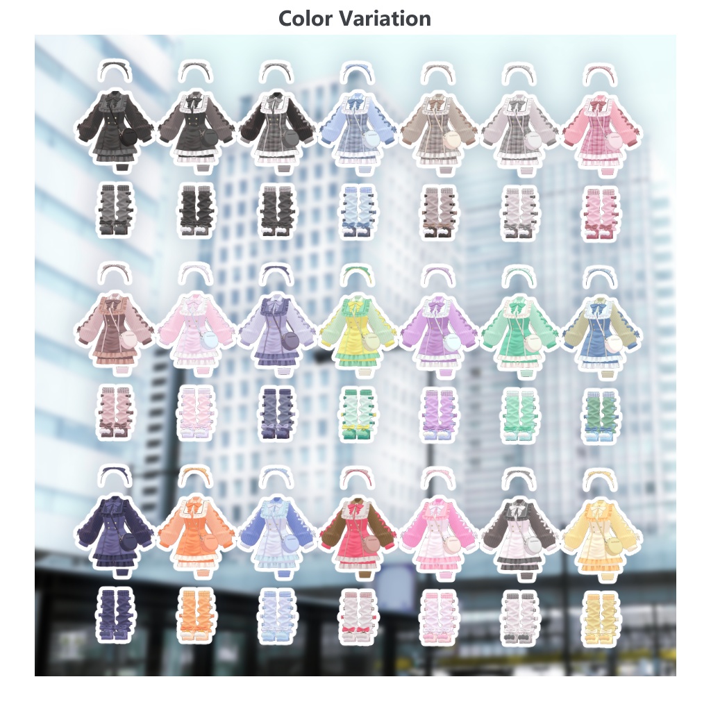 【16アバター対応】衣装3Dモデル『Danity Ruffle』