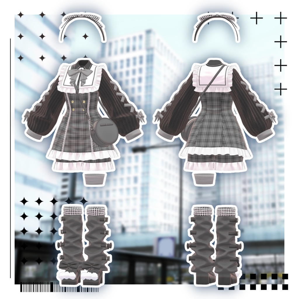 【16アバター対応】衣装3Dモデル『Danity Ruffle』