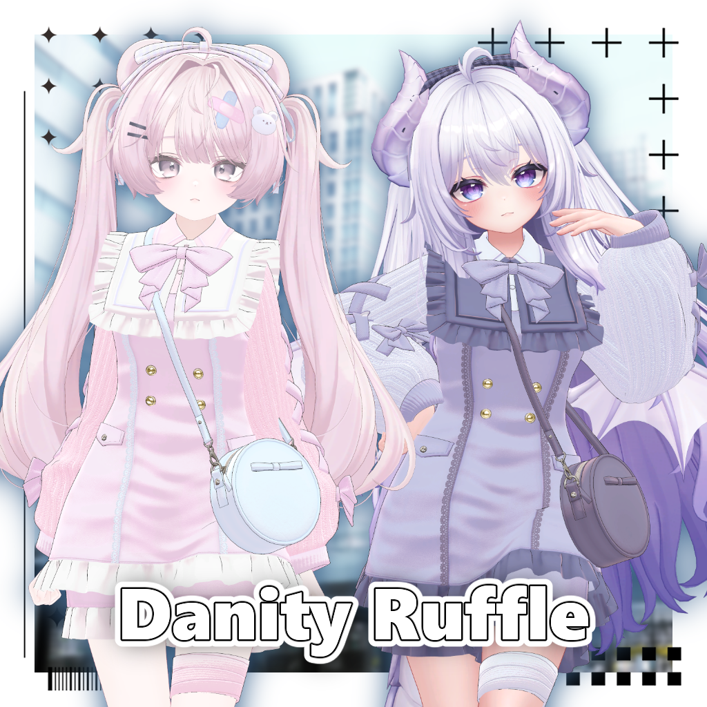 【16アバター対応】衣装3Dモデル『Danity Ruffle』