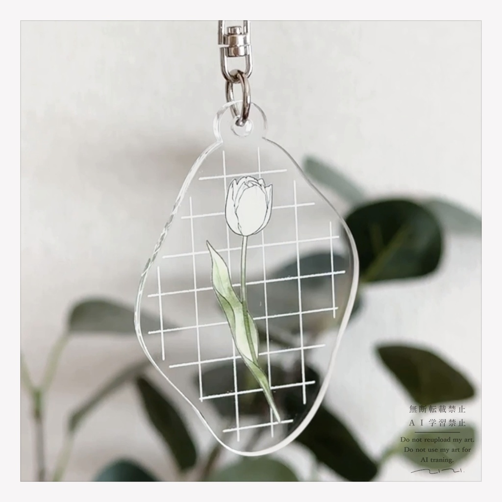 アクリルキーホルダー「White Tulip」