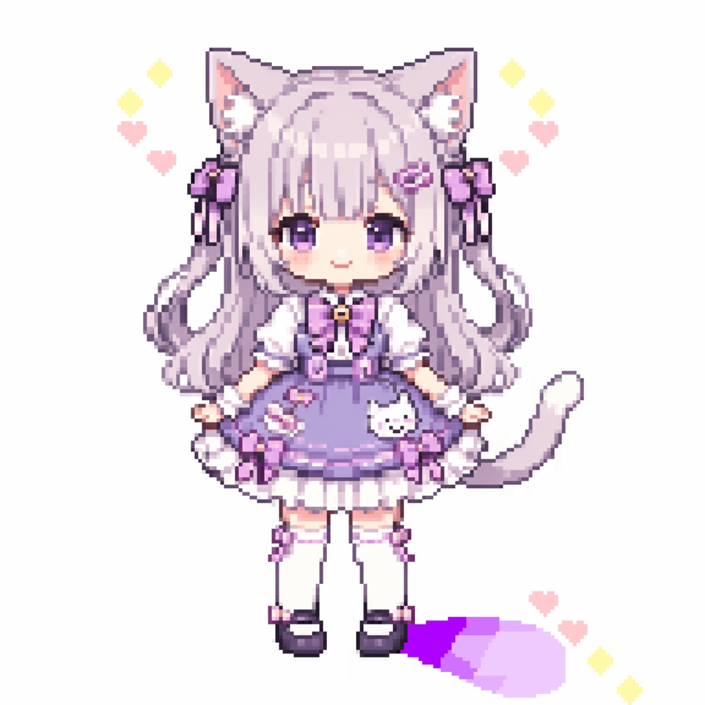 【オリジナル】猫耳魔法使いのピクセルアイドル