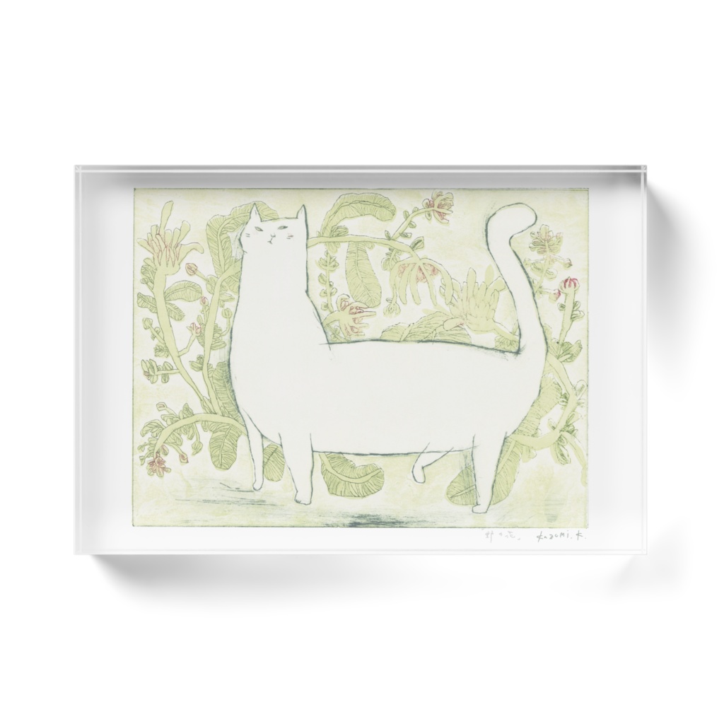 「野の花」アクリルブロック