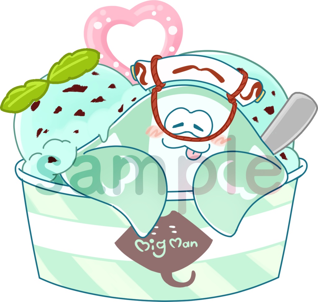 オーロラステッカー/チョコミントアイス