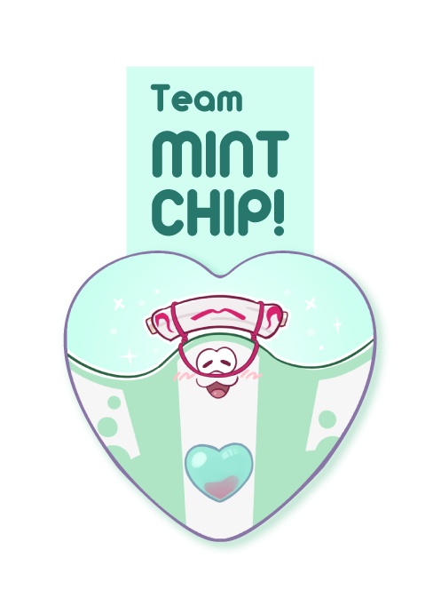 ハート缶バッジ / Team Mint Chip!