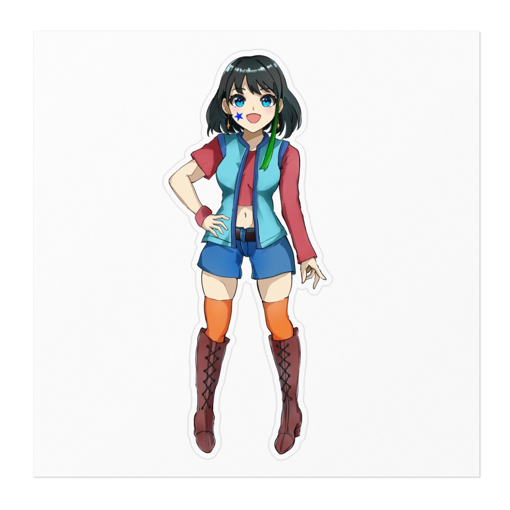 湊戸アサギリ・ステッカー【IRIAMライバー】