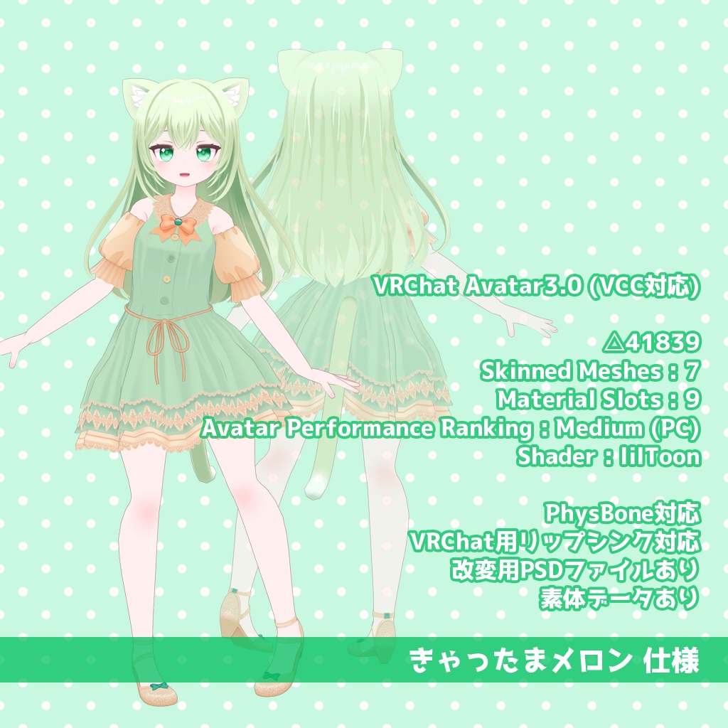 きゃったまメロン【オリジナル3Dモデル】